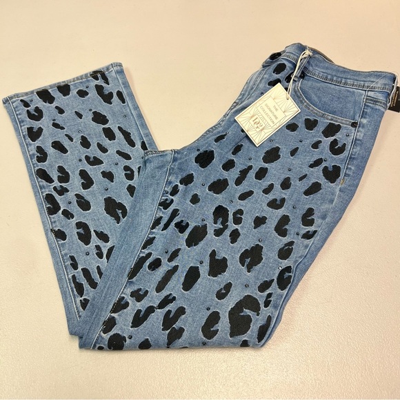 DG2 by Diane Gilman Denim - DG2 by Diane Gilman Signature Collection Embellished Straight-Leg Jean Size 12